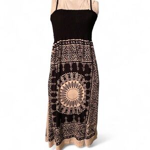 Cristinalove Black and White Midi Dress